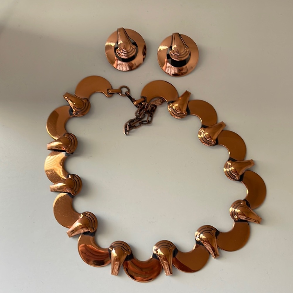 Copper Necklace / Earring Set